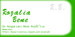 rozalia bene business card
